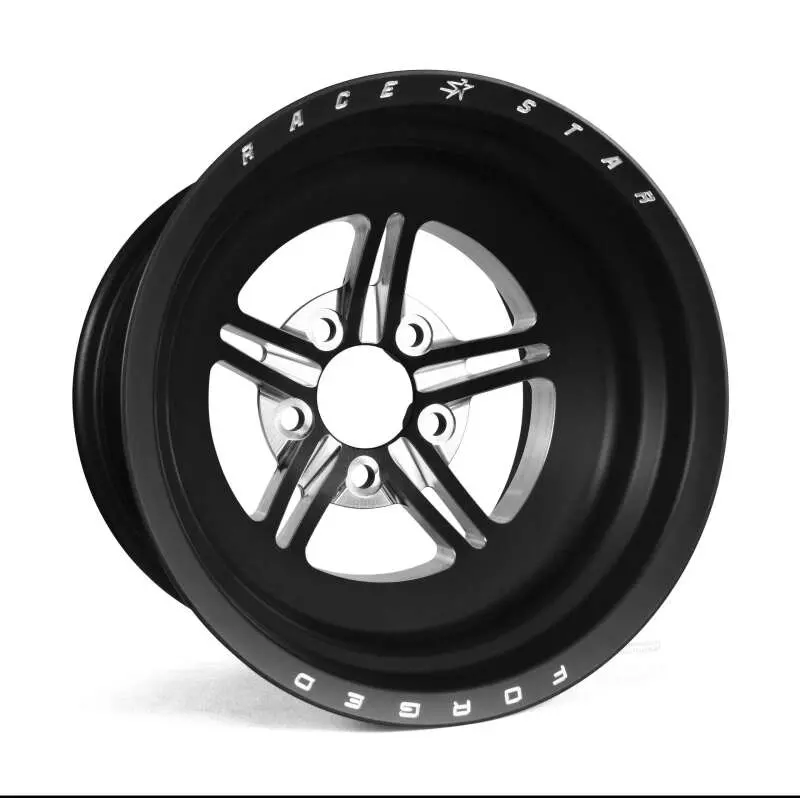 Race Star 63 Pro Forged Drag Wheel – 15X15 Inch, 5X4.50 Backspace, Black Anodized/Machined 1