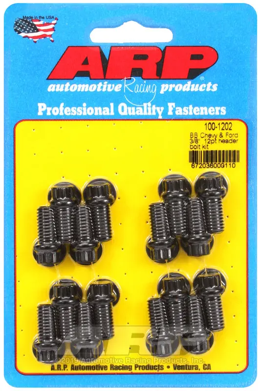 Arp 3/8" 12-Point Header Bolt Kit — Compatible With Big-Block Chevy And Ford Engines 1
